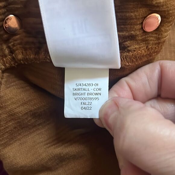 New With Tags Gap Kids Girls Brown Coduroy Skirt all Size XL - Picture 7 of 7
